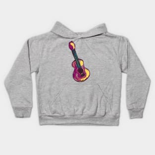 Colorful Acoustic Guitar Kids Hoodie